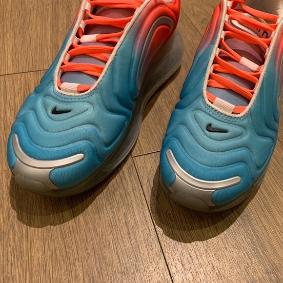 ๐ฅ Nike Air Max 720 Running Shoes, Pink Sea Blue Lava Glow Ombre, Women Size 6.5 - Picture 9 of 16